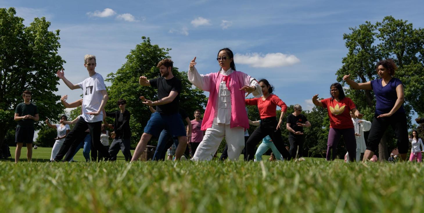 Taiji in a park